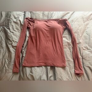 Klassy network off shoulder top in chocolate. XL LARGE CUPS INSTALLED